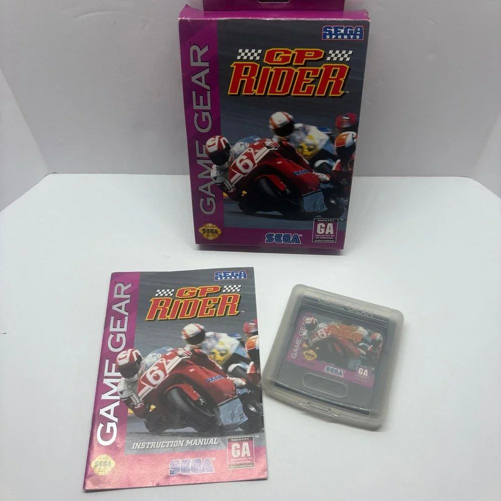 CIB GP Rider Video Game Motorcycle Racing Sega Game Gear